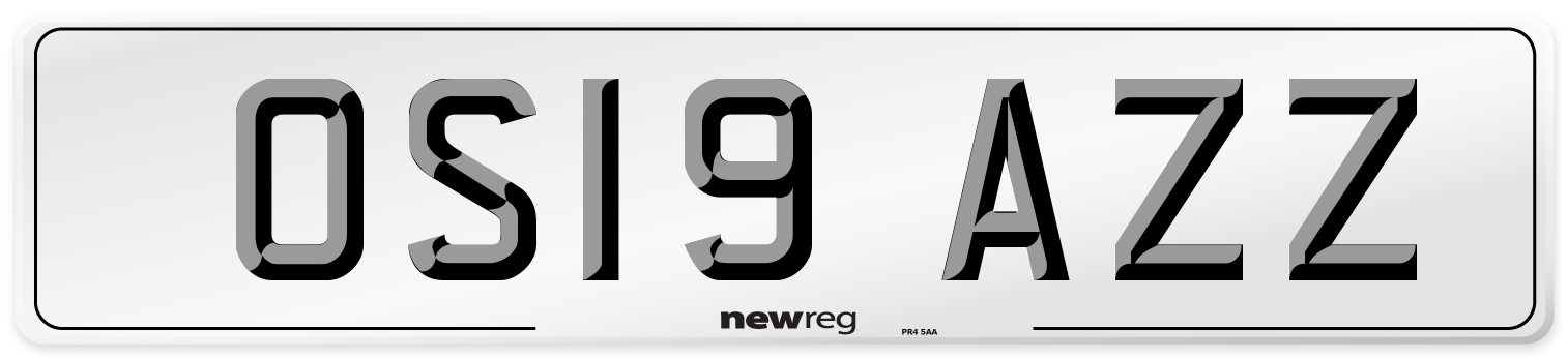 OS19 AZZ Number Plate from New Reg